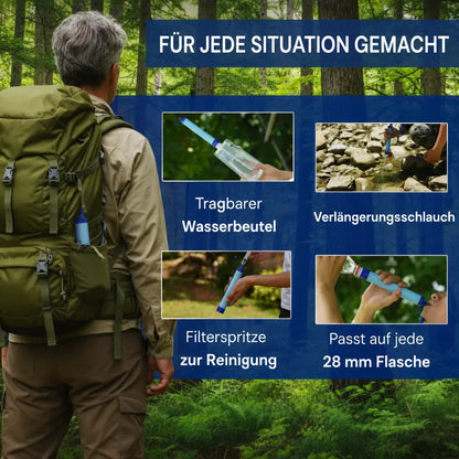 HYDRO-X1 Notfall Wasserfilter (1.500 Liter)